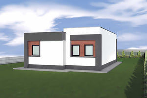 Constructie casa zidarie din caramida la 100 mp 2 dormitoare - design casa stil mediteranean imagine 5 thumbnail