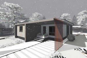 Constructie casa zidarie fara etaj moderna BCA model 104-068 - design exterior casa foto 7 thumbnail