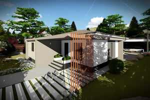 Constructie casa zidarie fara etaj moderna BCA model 104-068 - design exterior casa foto 9 thumbnail