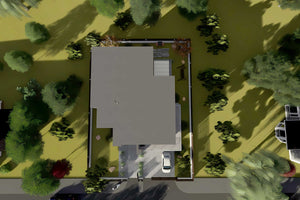 Constructie casa zidarie moderna cu garaj dublu 5 camere 062 - model  acoperis casa cu piatra imagine 13 thumbnail