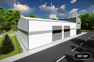 Constructie de hala metalica industriala proiect 387-002 - imagine 1 thumbnail