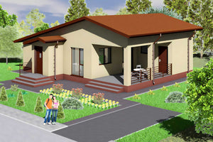 Constructie din BCA Ytong casa cu terasa din zidarie 115 mp - casa la exterior imagine 3 thumbnail