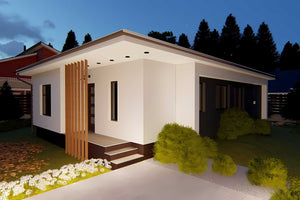 Constructie din caramida casa zidarie mica parter de 90 mp - design 3D casa exterior foto 9 thumbnail