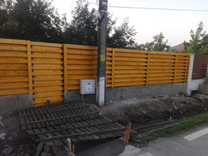 Constructie gard din beton si lemn GA03 thumbnail