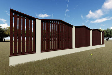 Constructie Gard cu Panouri de Lemn Verticale Proiect GA17 - gard rustic poza 1