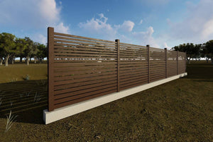 Constructie Gard de Lemn cu Fundatie Model GA10 - gard modern poza 1 thumbnail