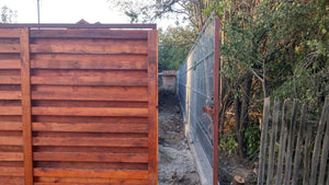 Constructie gard din beton si lemn GA02 in Otopeni thumbnail