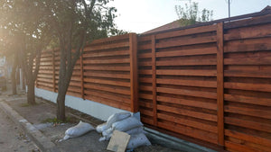 Constructie gard din beton si lemn GA02 in Otopeni thumbnail