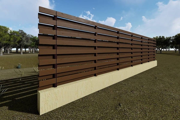 Constructie Gard din Beton si Lemn GA03 - gard modern poza 1