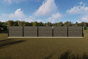 Constructie Gard din Piatra Sparta si Metal Model GA13 - gard modern poza 2 thumbnail