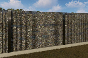 Constructie Gard din Piatra Sparta si Metal Model GA13 - gard modern poza 3 thumbnail