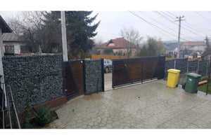 Constructie Gard din Piatra Sparta si Metal Model GA13 - gard modern poza 5 thumbnail