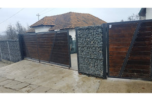 Constructie Gard din Piatra Sparta si Metal Model GA13 - gard modern poza 8 thumbnail