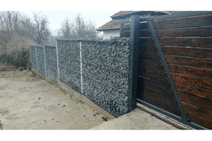 Constructie Gard din Piatra Sparta si Metal Model GA13 - gard modern poza 9 thumbnail
