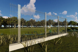 Constructie Gard Metalic din Plasa Bordurata model GA01 - gard pentru curte poza 1 thumbnail