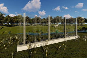 Constructie Gard Metalic din Plasa Bordurata model GA01 - gard pentru curte poza 3 thumbnail
