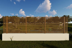 Constructie Gard Metalic Orizontal din Otel Galvanizat GA06 - gard modern poza 2 thumbnail