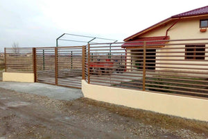 Constructie Gard Metalic Orizontal din Otel Galvanizat GA06 - gard modern poza 4 thumbnail