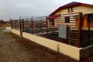 Constructie Gard Metalic Orizontal din Otel Galvanizat GA06 - gard modern poza 5 thumbnail