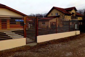 Constructie Gard Metalic Orizontal din Otel Galvanizat GA06 - gard modern poza 6 thumbnail