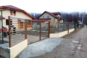 Constructie Gard Metalic Orizontal din Otel Galvanizat GA06 - gard modern poza 7 thumbnail