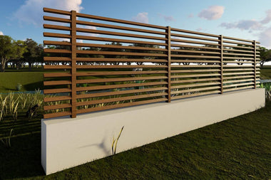Constructie Gard Metalic Orizontal din Otel Galvanizat GA06 - gard modern poza 1