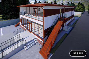 Constructie hala metalica evenimente proiect 515-007 - exterior hala imagine 1 thumbnail