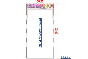 Constructie hala metalica pentru service auto model 2039-009 - plan etaj thumbnail