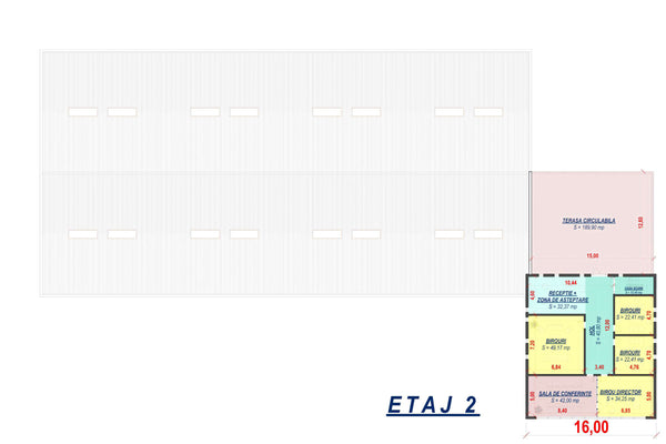 Constructie hala pe structura metalica de productie 3894-003 - plan etaj 2