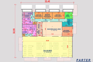 Constructie hala pentru cantina proiect 1094-006 - plan parter hala thumbnail