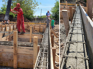 Constructie locuinta parter turnare beton in grinzile fundatiei thumbnail