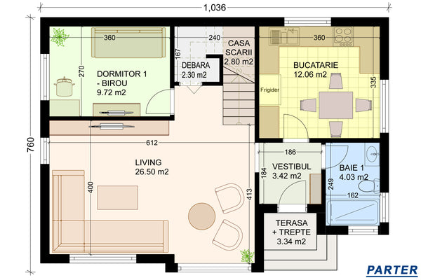 Constructie proiect casa p 1 150 mp din zidarie de caramida schita plan parter