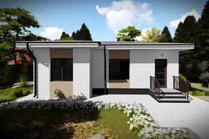Constructie zidarie casa caramida 70 mp cu 3 camere 076-072 - fatada casa foto 7 thumbnail