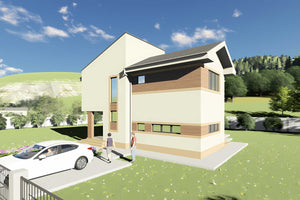 Constructie zidarie din bca casa 4 camere 3 bai 230 mp id121 - fatada de casa moderna 8 thumbnail