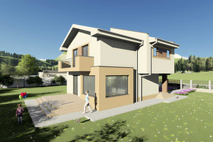 Constructie zidarie din bca casa 4 camere 3 bai 230 mp id121 - fatada de casa moderna 16 thumbnail