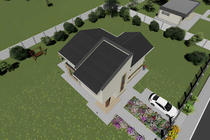 Constructie zidarie din bca casa 4 camere 3 bai 230 mp id121 - fatada de casa moderna 17 thumbnail