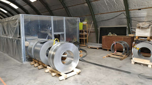 Debitare si premontaj casa structura metalica parter 53 mp in fabrica thumbnail