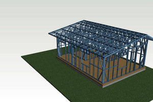 Debitare si premontaj casa structura metalica parter 53 mp in fabrica thumbnail