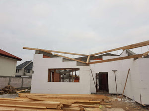 Decofrare grinzi si placare exterioara polistiren casa zidarie in Mogosoaia thumbnail