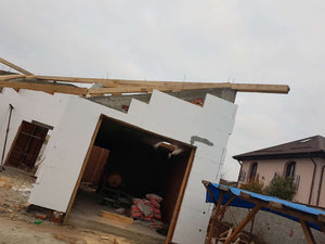 Decofrare grinzi si placare exterioara polistiren casa zidarie in Mogosoaia thumbnail
