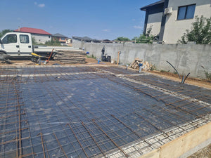 detaliu armare placa de fundatie in santier casa pe structura metalica thumbnail