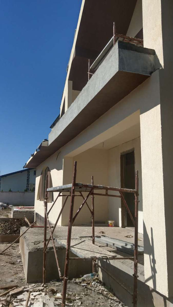Etapa de finisare exterioara casa pe structura metalica