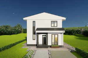 fatada casa stradala proiect de casa cu 5 camere thumbnail
