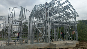 Finalizare montaj structura metalica proiect de casa in Saftica thumbnail