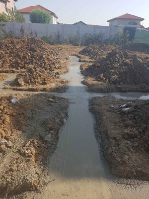 Sapatura si turnare beton mort pentru fundatie casa proiect 250 mp thumbnail