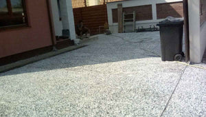 Constructie garduri exterioare si placare beton curte proiect casa 191 mp thumbnail