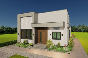 Imagine ansamblu casa modulara structura metalica volum minimalist thumbnail