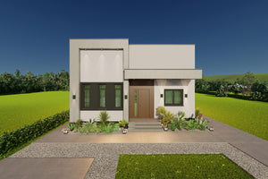 Imagine ansamblu vila mediteraneana arhitectura moderna cu volum echilibrat si eficient thumbnail