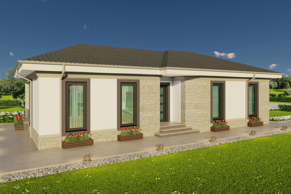 Imagine de prezentare casa modulara ferestre mari