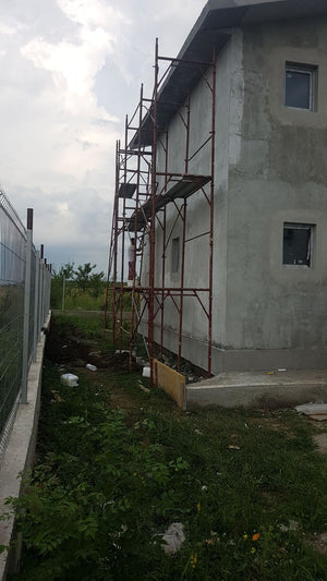Masa de spaclu fatada proiect casa metalica in Domnesti thumbnail